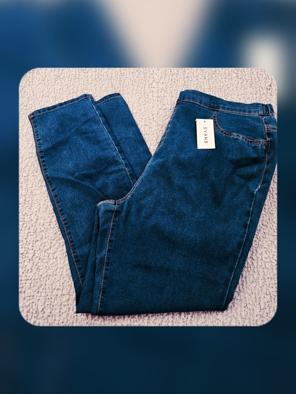 Evans Women's Deep Blue Skinny Jeans Size 22